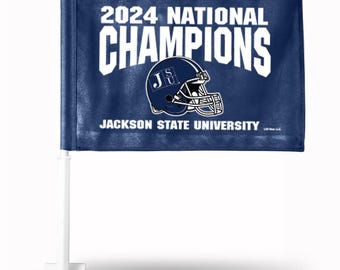 Jackson State University 2024 National Championship Car Flag