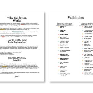 Validation Therapy Worksheet - Etsy