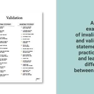 Validation Therapy Worksheet - Etsy
