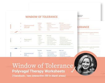 Window of Tolerance Polyvagal Worksheets