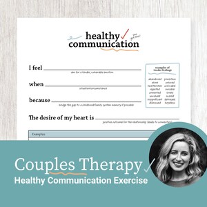 Healthy Communication Skills - Couples Therapy Worksheet