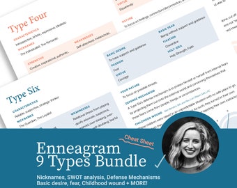 Enneagram Cheat Sheet Bundle