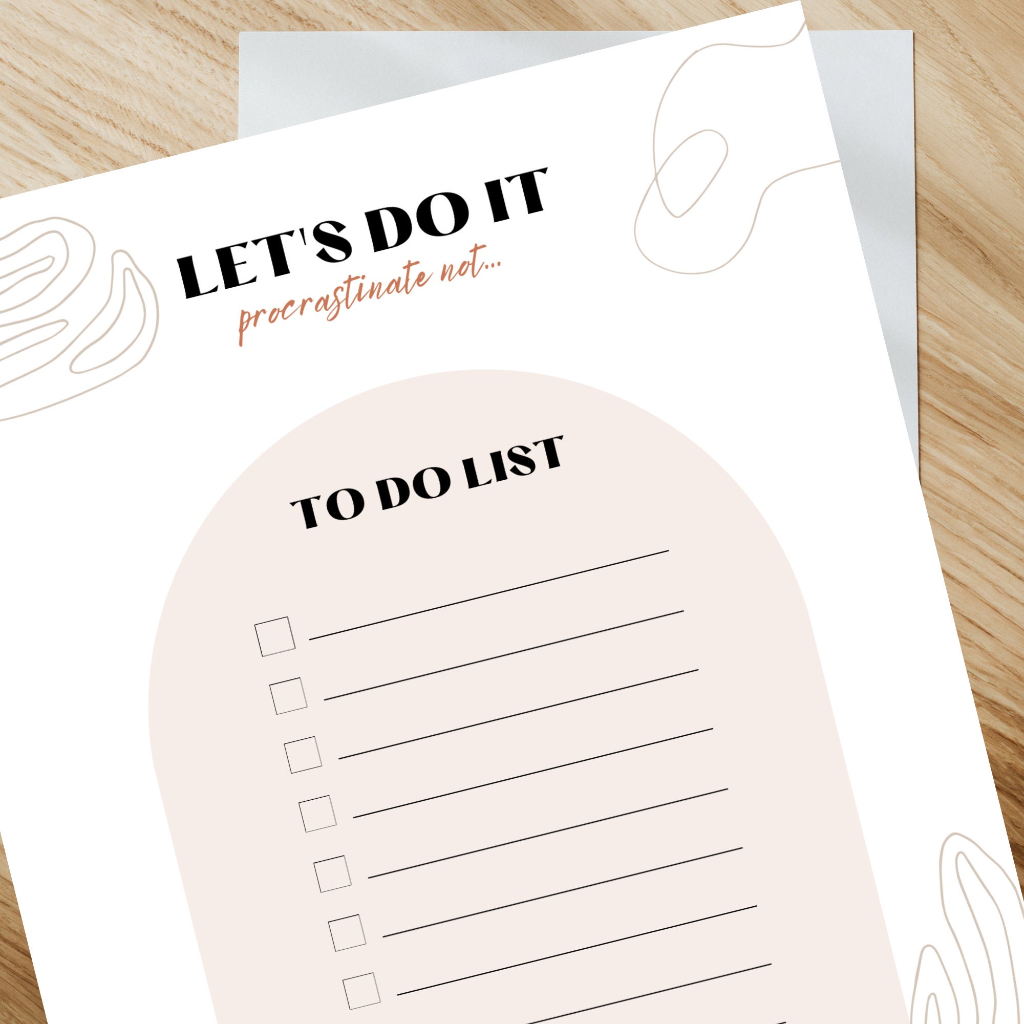 Simple to Do List Printable, to Do List Template , Digital Download PDF ...