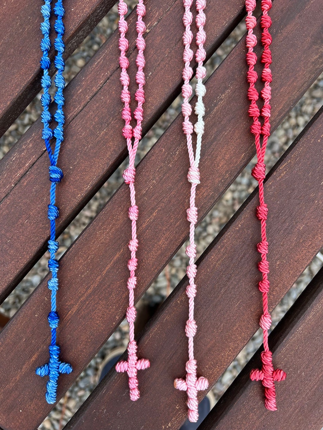 Knotted Cord Rosaries 36 MARBLED Etsy