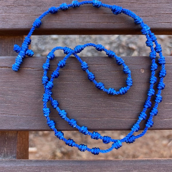 Knotted Cord Rosaries #24 - SOLID