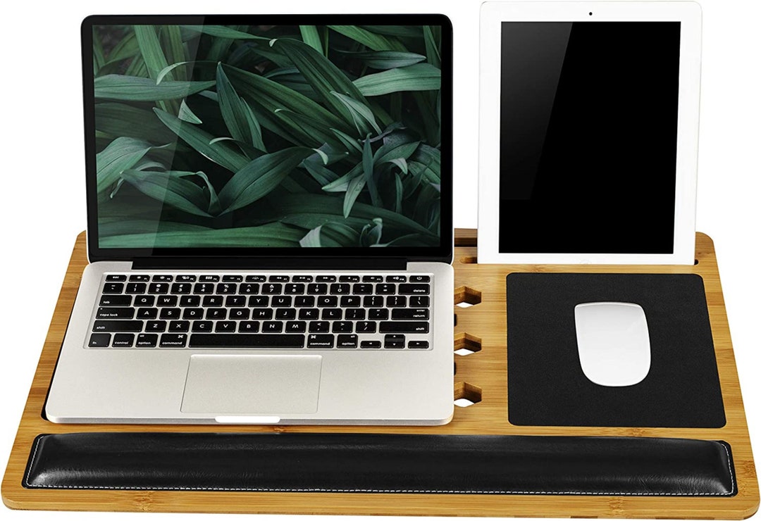 Lap Desk Bamboard Pro Lap Desk With Wrist Rest Mouse Pad Etsy