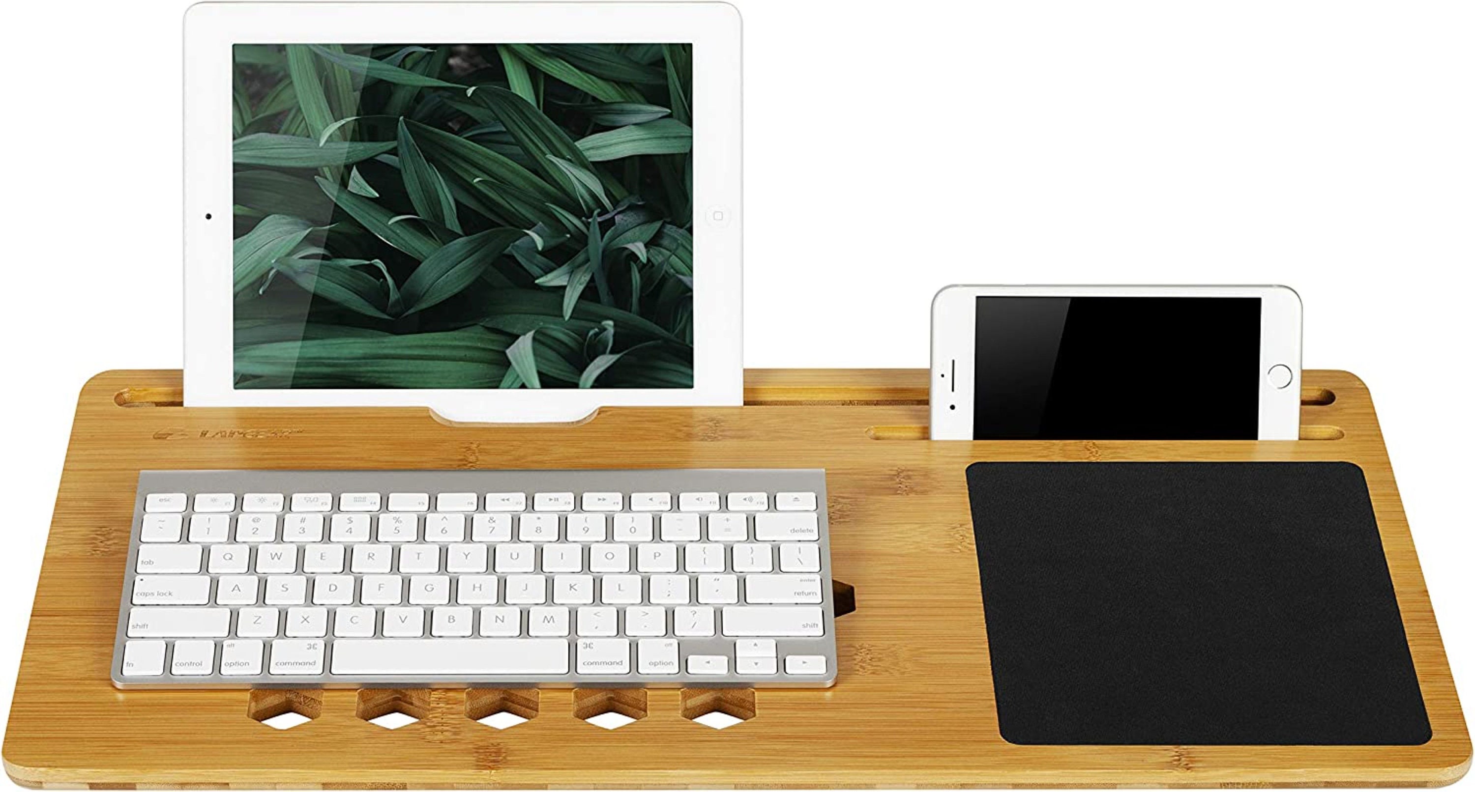 Lap Desk Bamboard Pro Lap Desk With Wrist Rest Mouse Pad Etsy