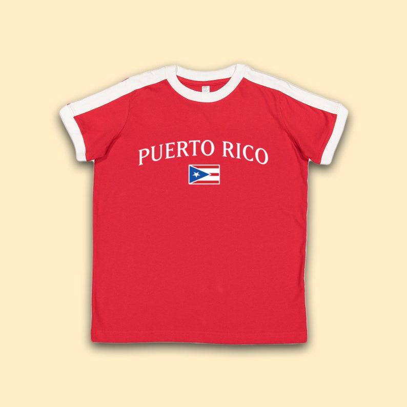 Puerto Rico Womens Blokette Y2K Baby Tee Jersey Shirt Etsy