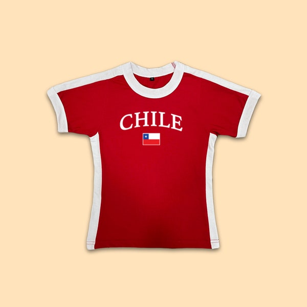 Chile Frauen Blokette Y2K Baby T-Shirt Jersey Shirt