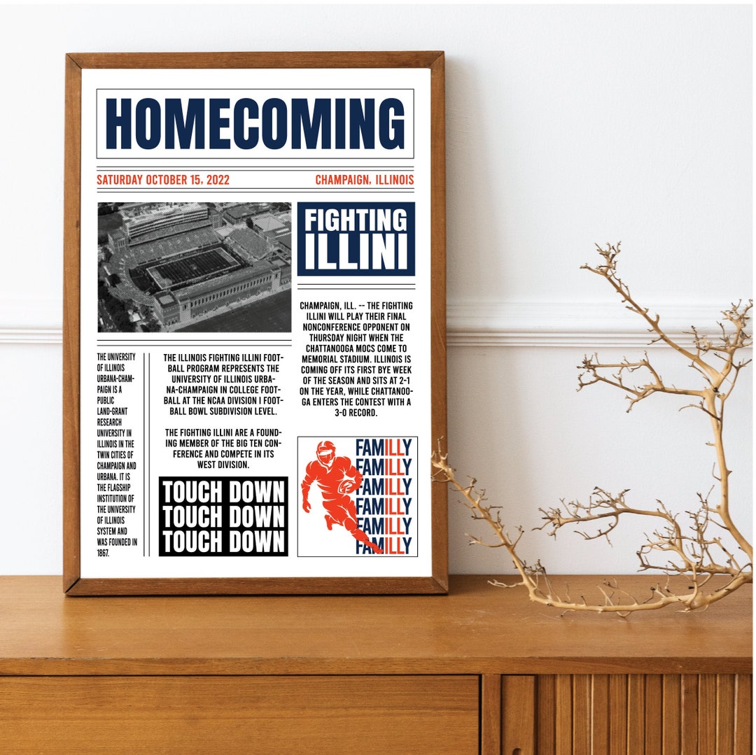 University of Illinois Art Print Illinois Uofi Etsy
