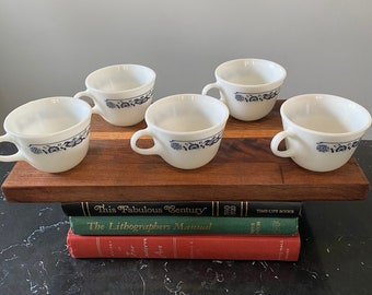 Sold Individually - Vintage Corningware Pyrex White Milk Glass Old Town Blue Onion Pattern Coffee Tea Cup Mug