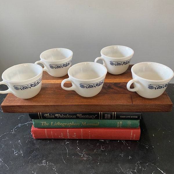 Sold Individually - Vintage Corningware Pyrex White Milk Glass Old Town Blue Onion Pattern Coffee Tea Cup Mug