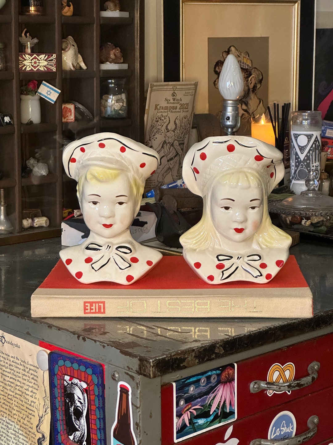 Vintage 1950s Dutch Boy and Girl Wall Pocket Vases - Etsy