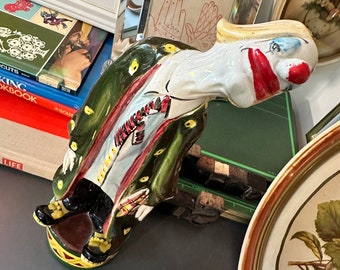 Mid Century Vintage Bischoff Cherry Wine Clown Decanter/Bottle.  Vintage Clown, MCM, Vintage bottle, Bozo , Hobo Clown, Sad Clown