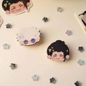 JJK - Geto & Gojo BFF Wooden Pins Set | Jujutsu Kaisen