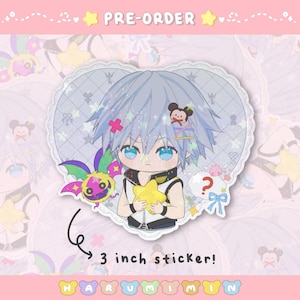 PRE-ORDER Kingdom Hearts - Riku Dream Drop Distance Glitter Heart Sticker