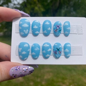Magic in the Sky luxury acrylic press on nails!