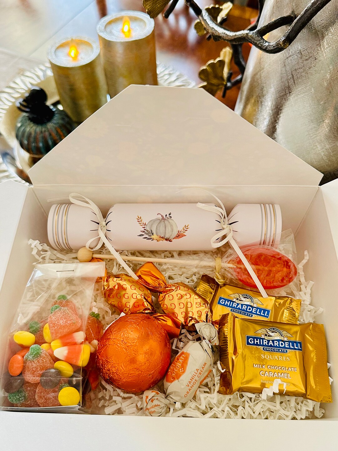 Fall Chocolate Gift Box Fall Treat Box Autumn Pumpkins Party Etsy