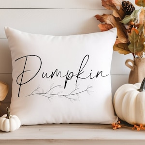 Pumpkin Pillow | Modern Fall Decor | Farmhouse Decor | Fall Pillow Cover | Autumn Decor | Double Sided Print