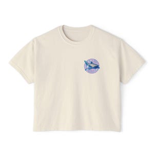 No Fins No Future Women's Boxy Tee, Shark conservation shirt, stop shark finning Top, save sharks, Shark Gift for Her, Relaxed Fit Tee image 1
