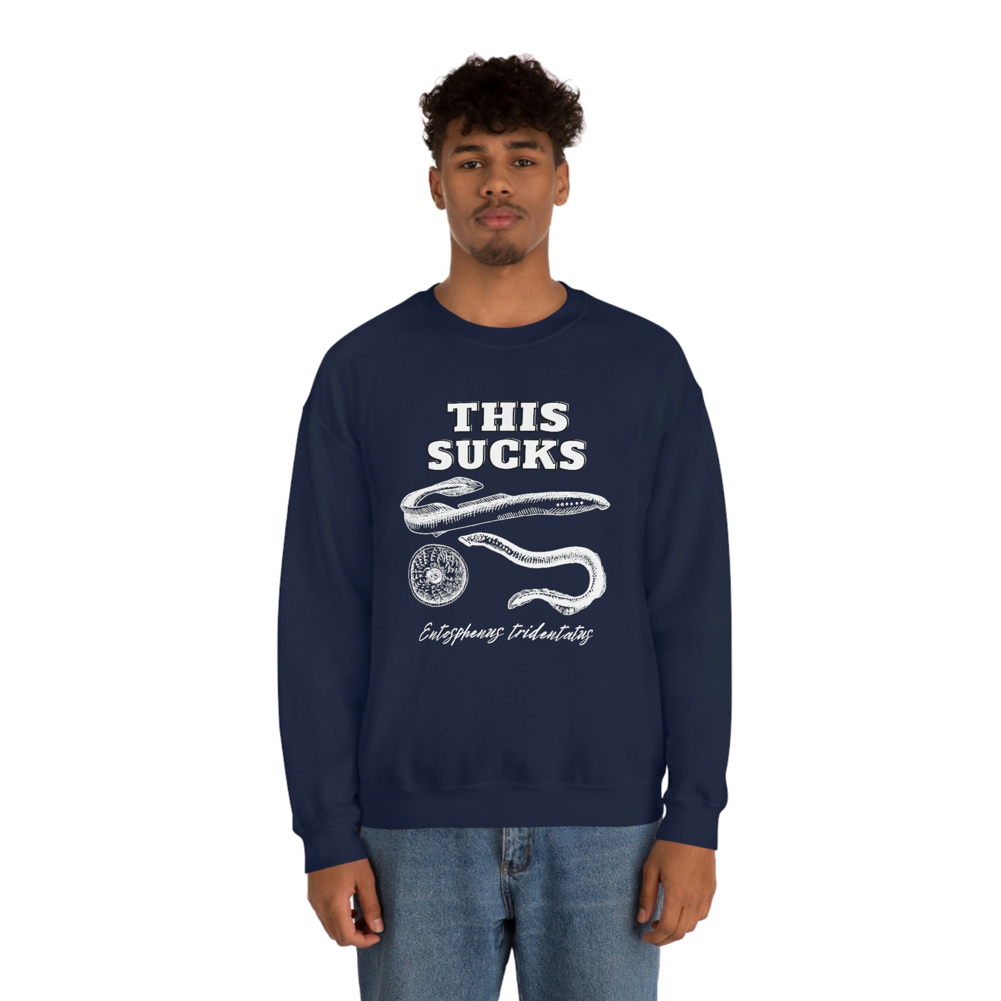 This Sucks Lamprey Sweatshirt, Marine Biology Scientific Illustration  Sweater, Funny Fish Sweater, Pun Gift, Hagfish Sweater, Ocean Shirt 