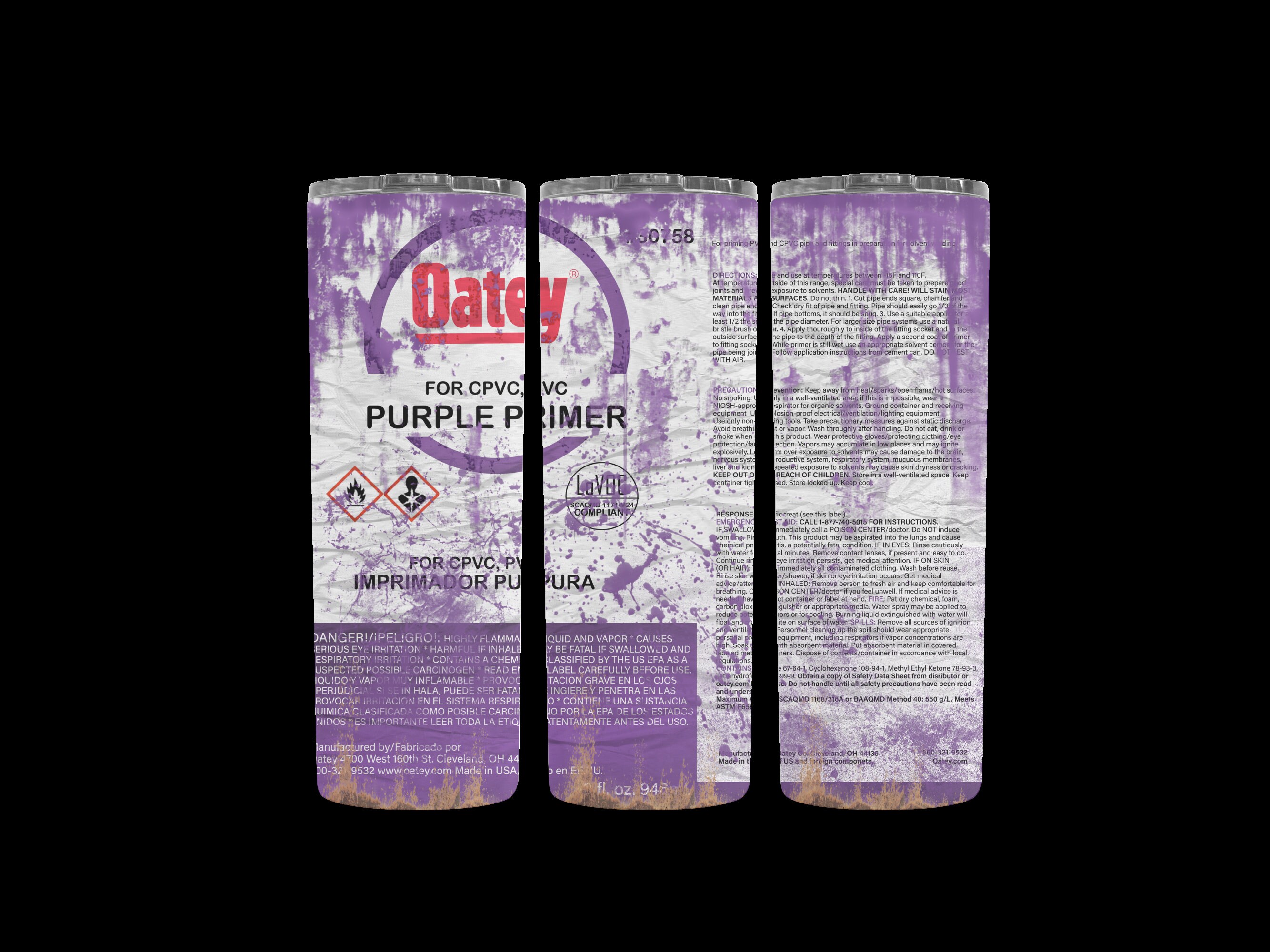 Plumbers Tumbler Purple Primer Coaster Purple Primer Sublimation