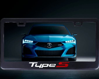 IPick Image For Acura A-Spec Logo In 3D Gray Letters On Black Real 3K Carbon Fiber Finish ABS Plastic License Plate Frame, Frames - Canada - Foto 8