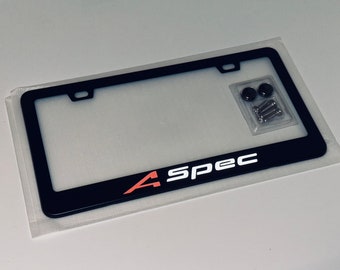 Acura A Spec Premium Stainless Steel License Plate Frame TLX MDX TSX