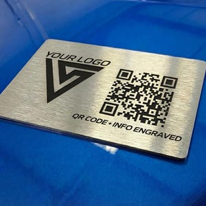 Custom Logo or QR Code Engraved Plaque – Car Dash Badge , Engine Dash, ETC
