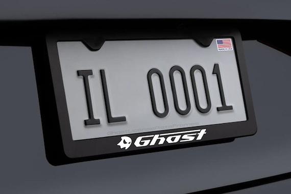 Glowing Ghost Stainless Steel License Plate Frame Holder Street