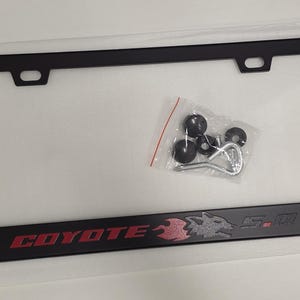 Coyote 5.0 GT License Plate Frame Fits Mustang