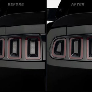 Bakljusinsats till Ford Mustang 2013-2014, tonad; rökfärgad, färdigskuren, inga bubblor, PREMIUM