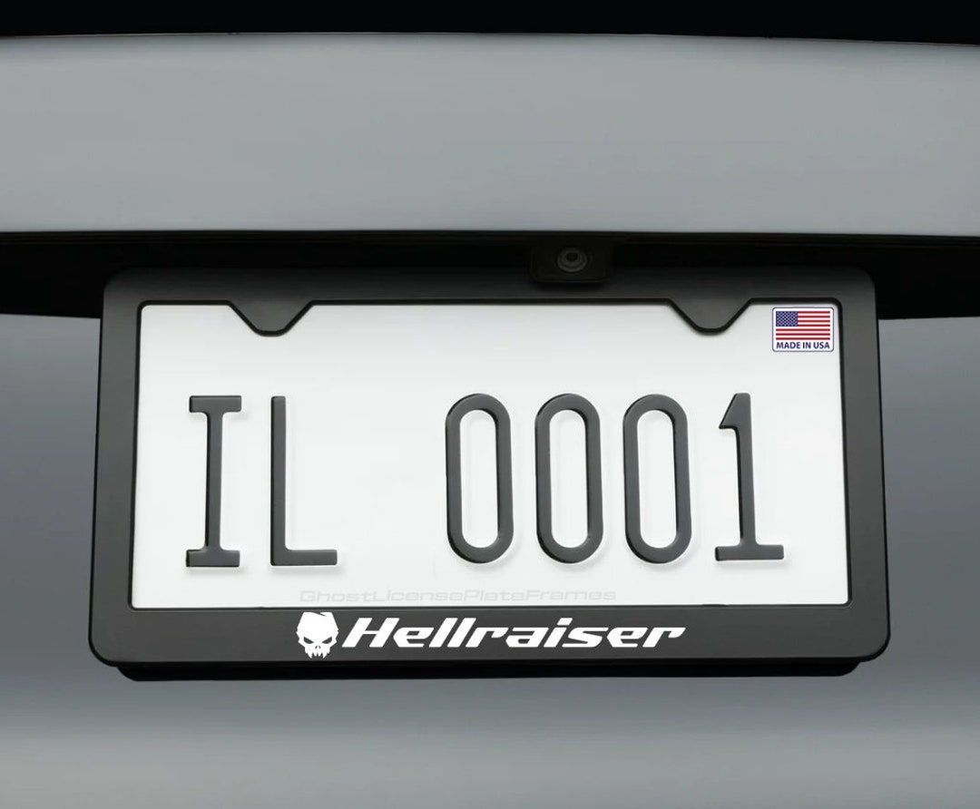 Hellraiser License Plate Frame Black Metal Fits Any