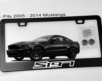 Marco De Matrícula De Fibra De Carbono Negro Para Shelby GT500 Mustang - 100% Carbono, Legal Para Carretera
