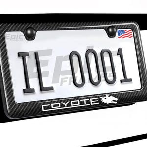 Coyote 100% Carbon Fiber License Plate Frame for Mustang GT 5.0