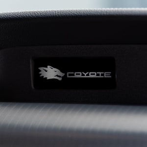 Coyote 5.0 Badge 2015-2023 Mustang & GT Console Dash Emblem 3 5/8&quot; Black