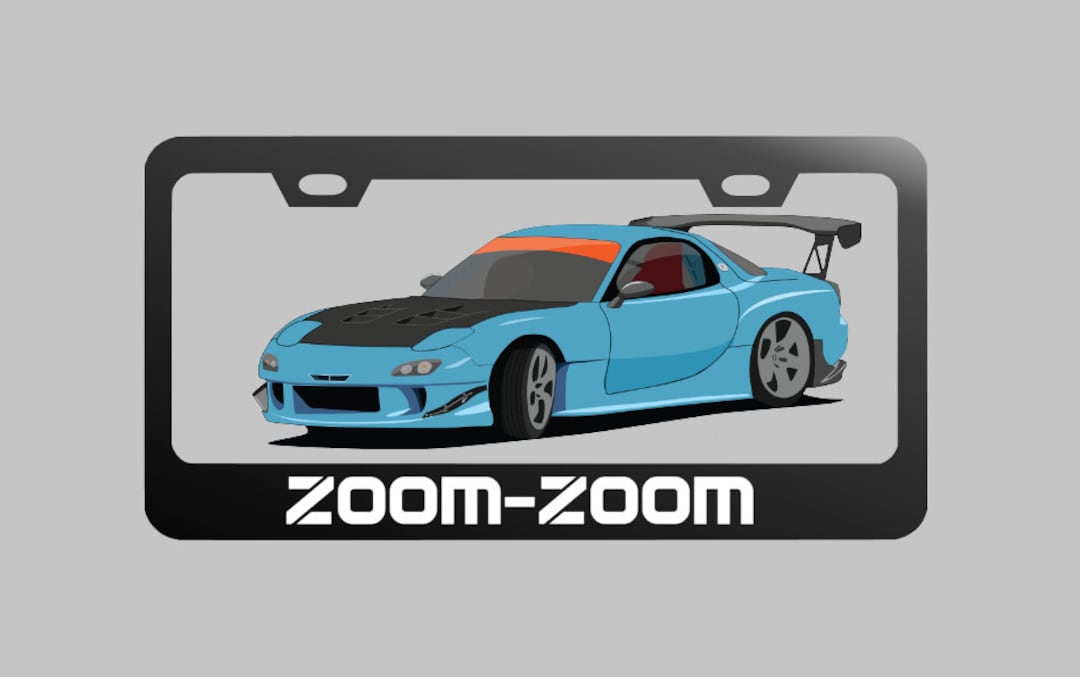 Zoom-zoom Mazda Racing License Plate Frame W/ Screws and Screw