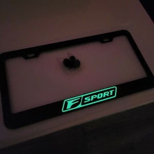 Glowing F Sport Lexus Stainless Steel License Plate Frame With Screws / Caps