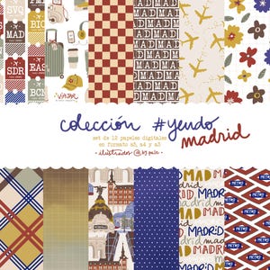 PAPELES DIGITALES #YENDO para hacer manualidades, scrapbooking, journalling, cardmaking, art journalling, imprimibles, madrid, españa