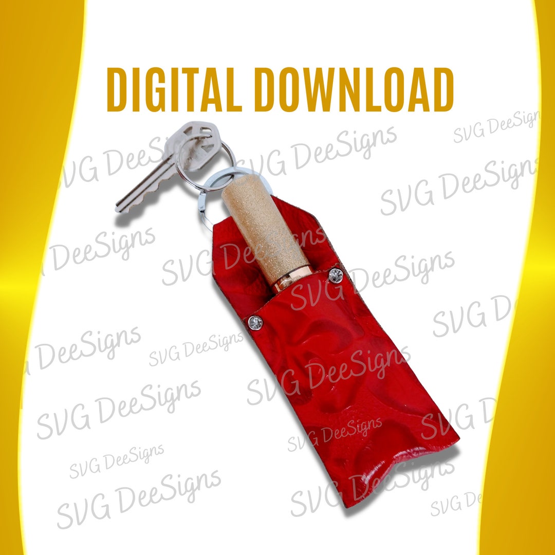 Leather Lip Balm Holder Lip Balm Key Chain Lip Gloss Holder Etsy