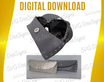 Leather Sunglass Case | Eyeglass Holder | Eyeglass Case | Reading Glasses Case | Leather Eyeglass Case | Reading Glasses Cutting File