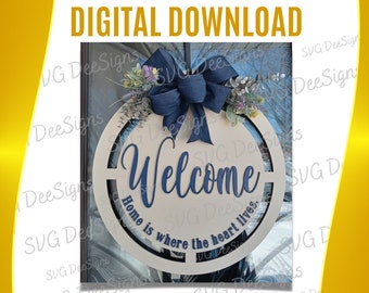 Welcome Door Design Digital File | Welcome Door Sign | Welcome Door Sign | Welcome Door Decor