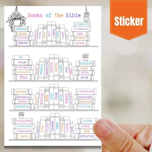 Books of the Bible Tracker Sticker, Bible Sticker, Bible Tracker, Bible Study,