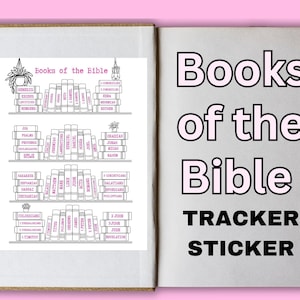 Books of the Bible Tracker Sticker, Bible Sticker, Bible Tracker, Bible Study,