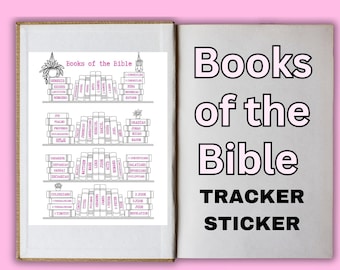 Books of the Bible Tracker Sticker, Bible Sticker, Bible Tracker, Bible Study,