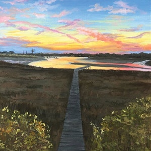 5x7 inch print. The Creek, Drakes Island, Maine.