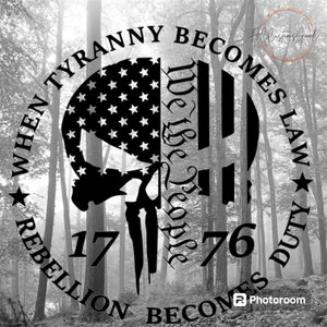 We Are Not Descended From Fearful Men Decal | Patriotic | Military | American Flag | America | USA | 1776 | Tyranny | Rebellion |