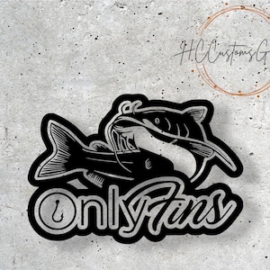 Only Fins Catfish Decal | Fishing Decal | Catfish | Noodling | Truck Decal | Window Decal | Permanent Vinyl