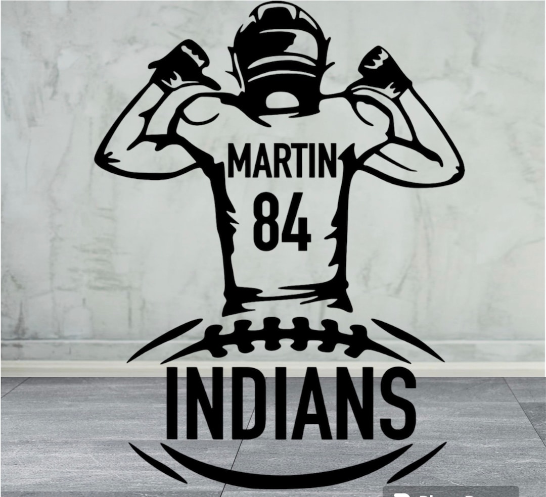 Custom Football Player Decal Team Name Decal Personalized Football