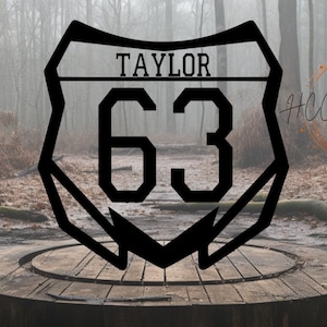Custom Dirt Bike Number Plate | Number Plate Vinyl Decal | Dirt Bike Front Plate | Number Plate | Dirt Bike Vinyl Decal